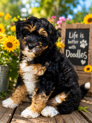 Newspaper (Mini F1B Aussiedoodle)